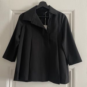 COS asymmetrical collar shirt w/ 3/4 sleeves.